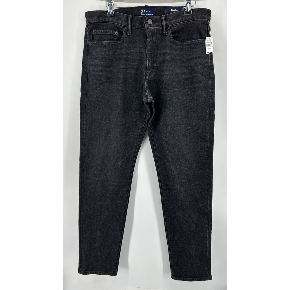 Gap Denim Slim Taper Gapflex Mid Rose Tapered Leg Jeans Black Men's 33x32 NWT
